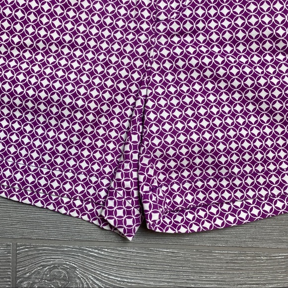 💙 Caslon Purple Printed Shorts 8 - Picture 7 of 8